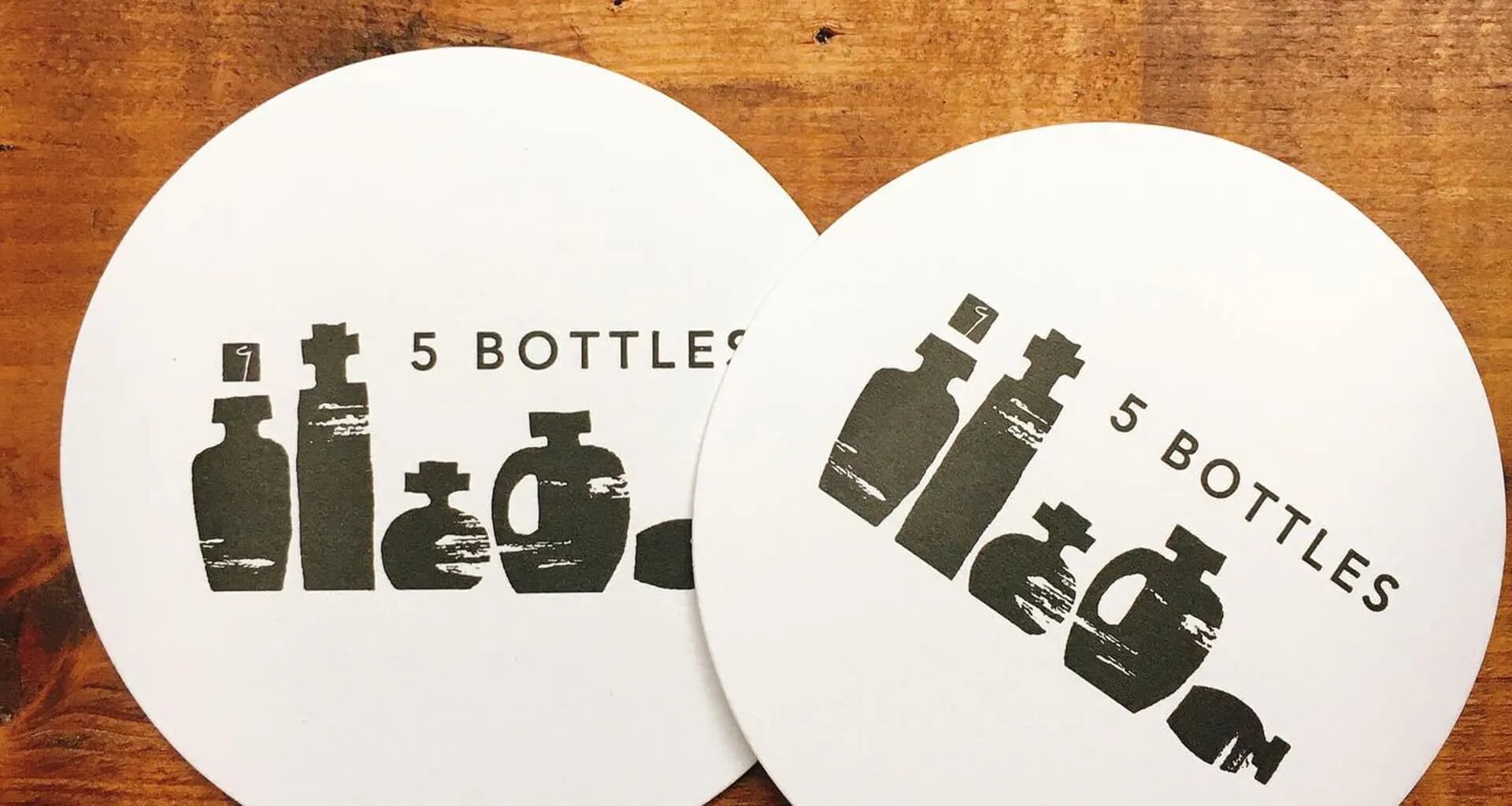 5bottles ロゴ入りのコースター